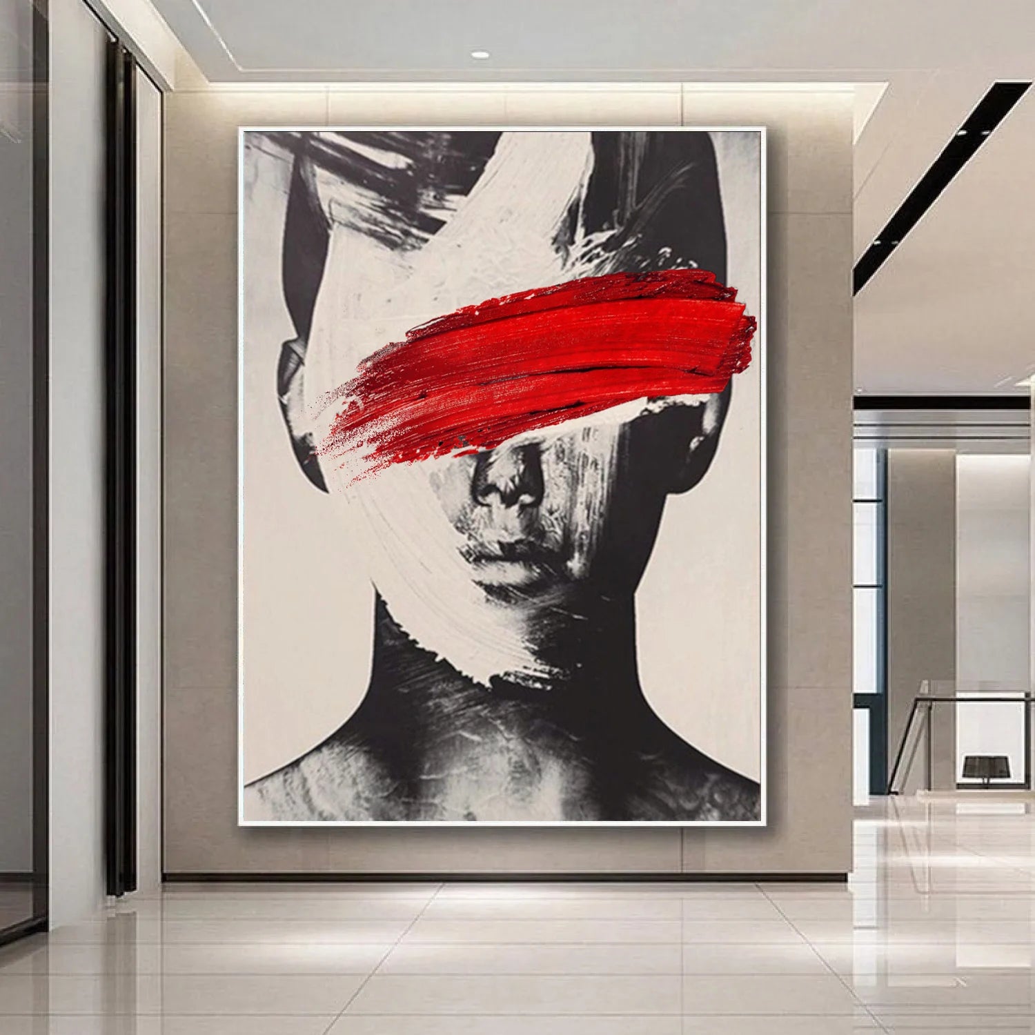 Portrait Nordic Hand Painted Wall Painting product detail view 2