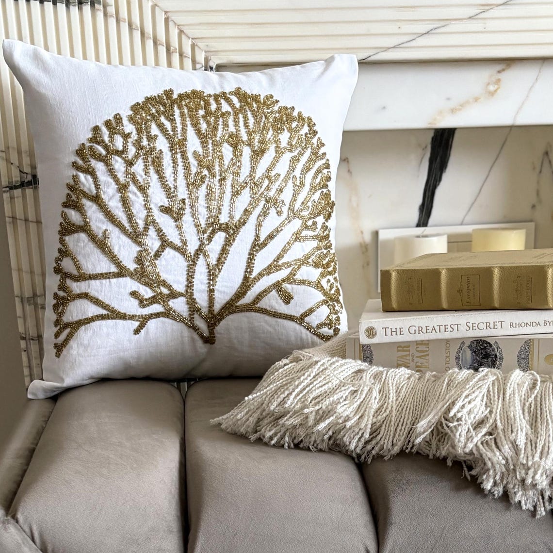 Botanical Forest throw pillow cover, product view 4