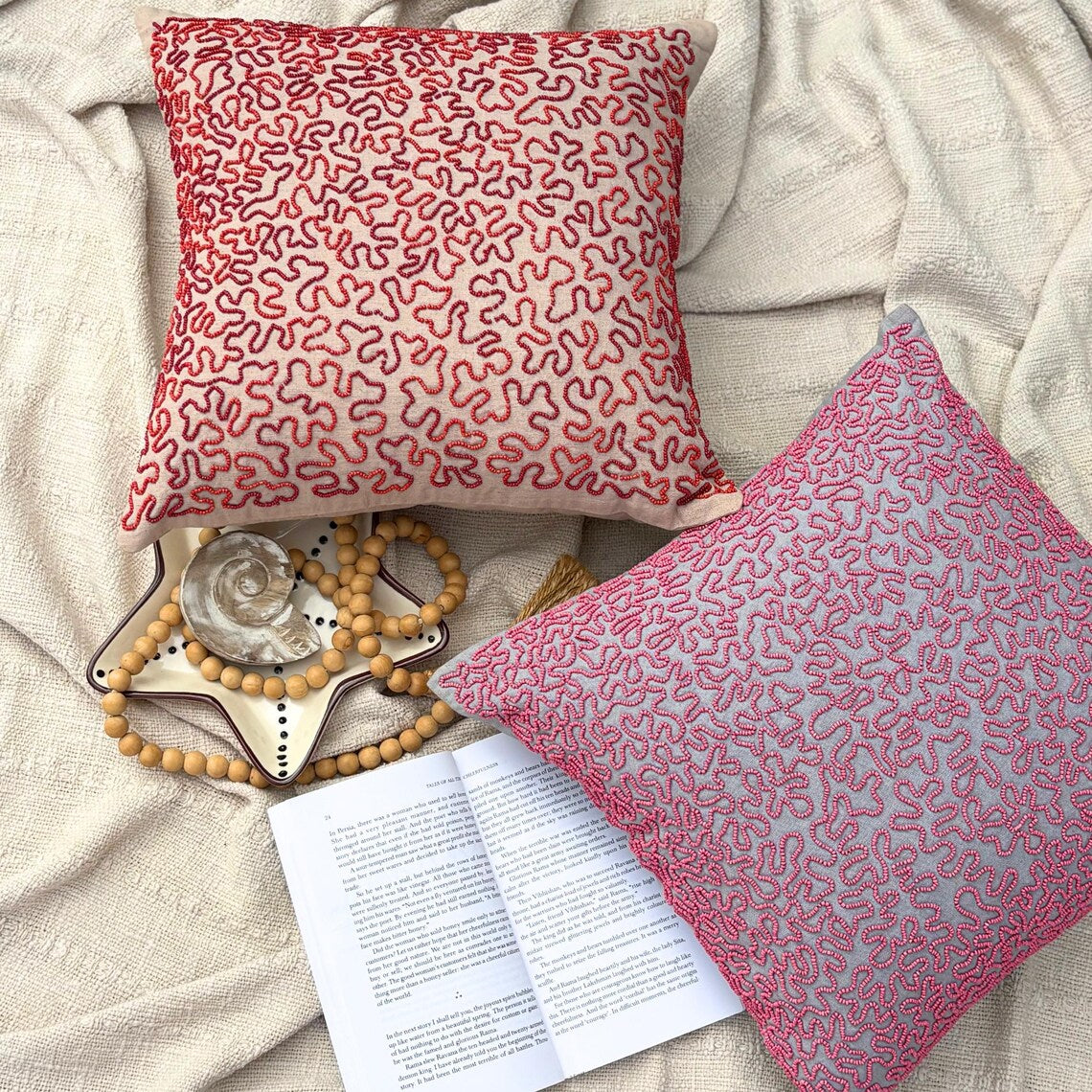 Floral Maze throw pillow cover, product view 5