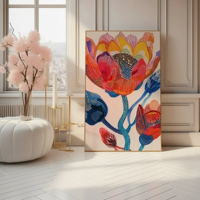 Gallery Accent Floral Abstract Wall Art Print product detail view 2