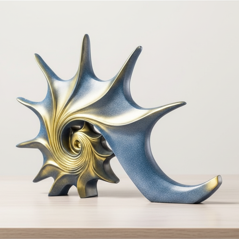 Coastal and Resin Conch Shell Statue product detail view 2