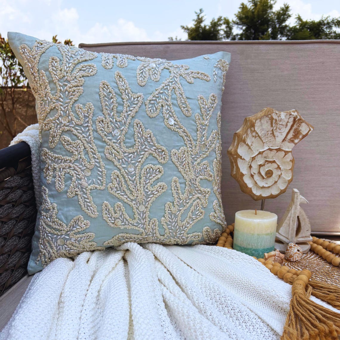 Fish Illustration throw pillow cover, product view 24