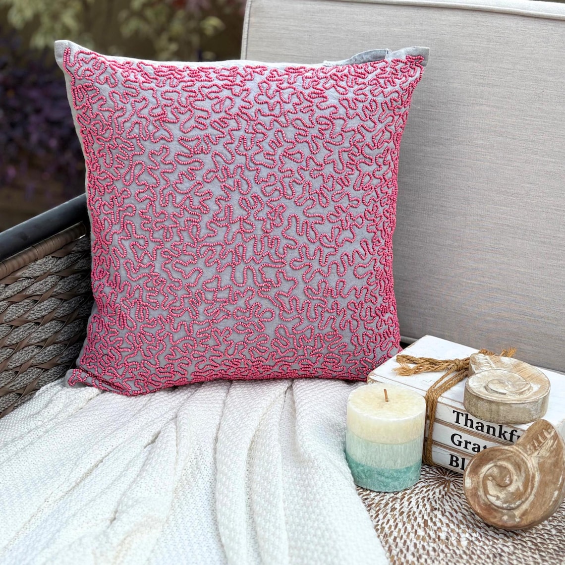 Floral Maze throw pillow cover, product view 11