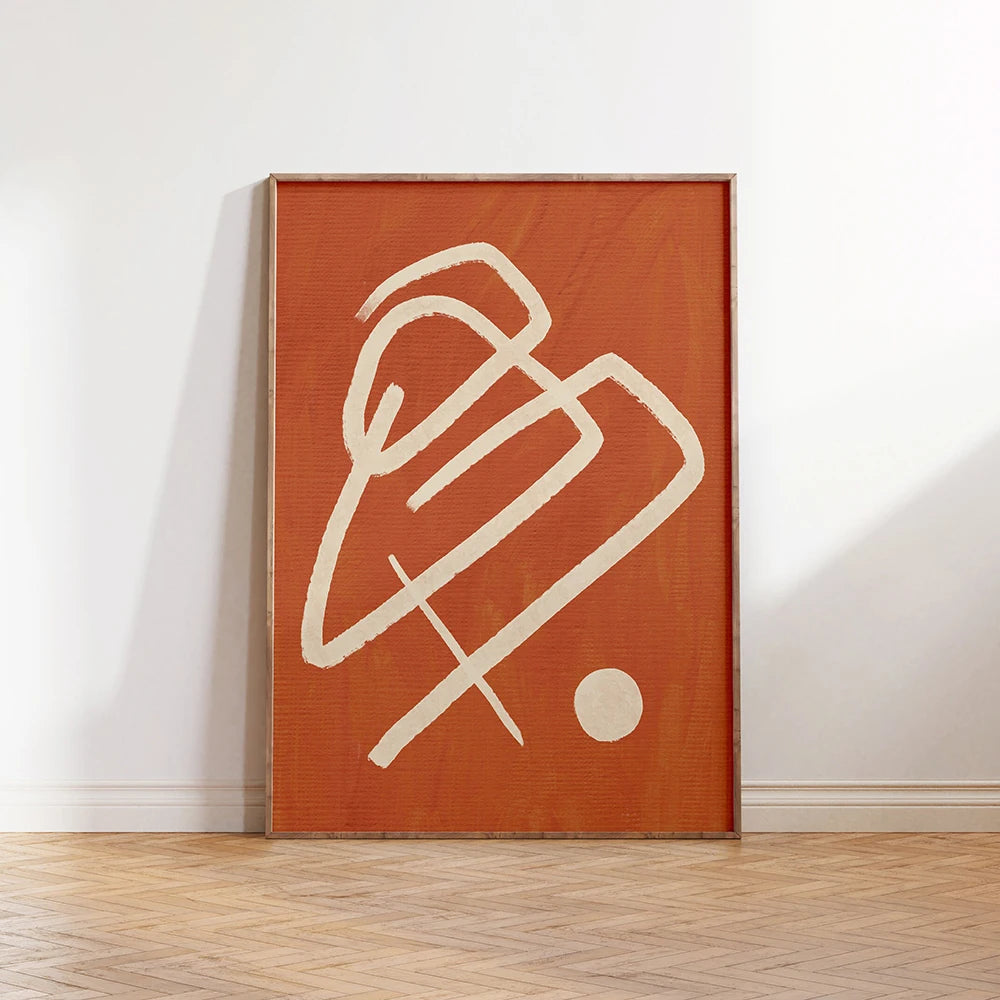 Abstract Linework Minimalist Wall Art Print product detail view 3