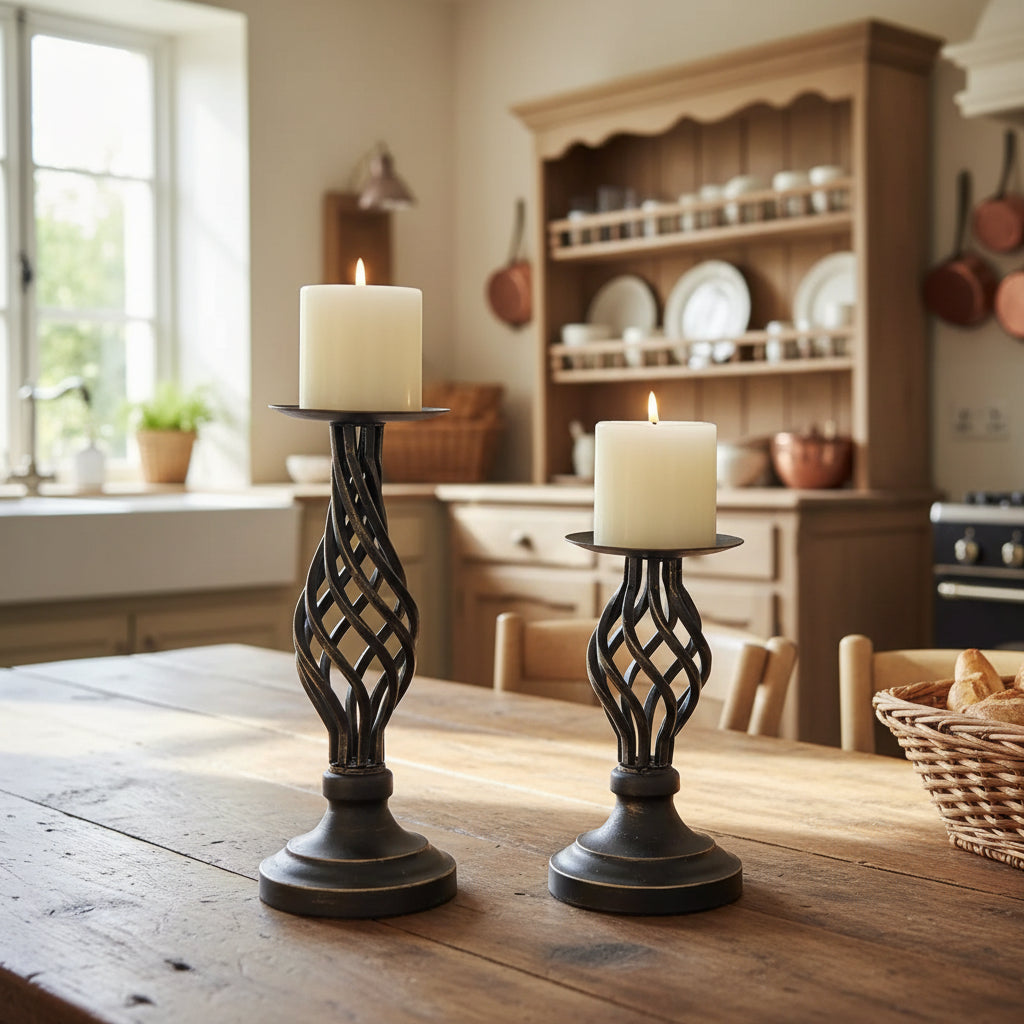 Intricate Iron Pillar Candle Holder product detail view 2