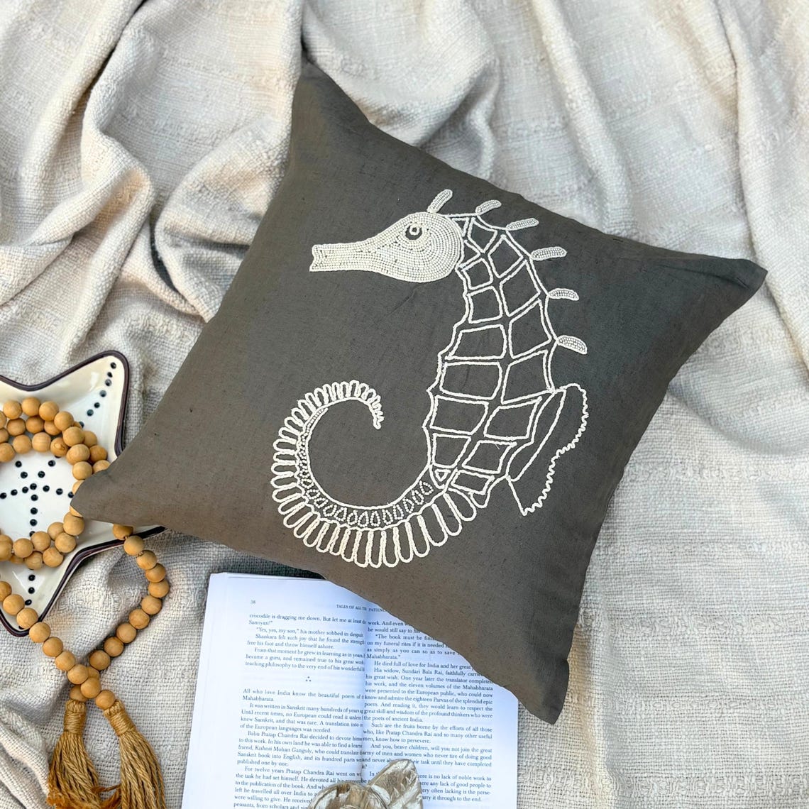 Coral Cluster throw pillow cover, product view 10
