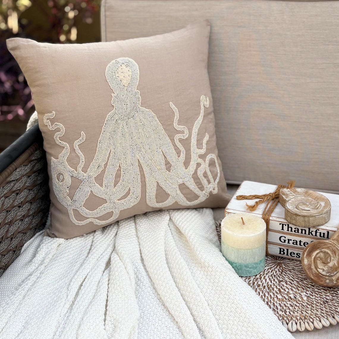 Scallop Shell throw pillow cover, product view 34