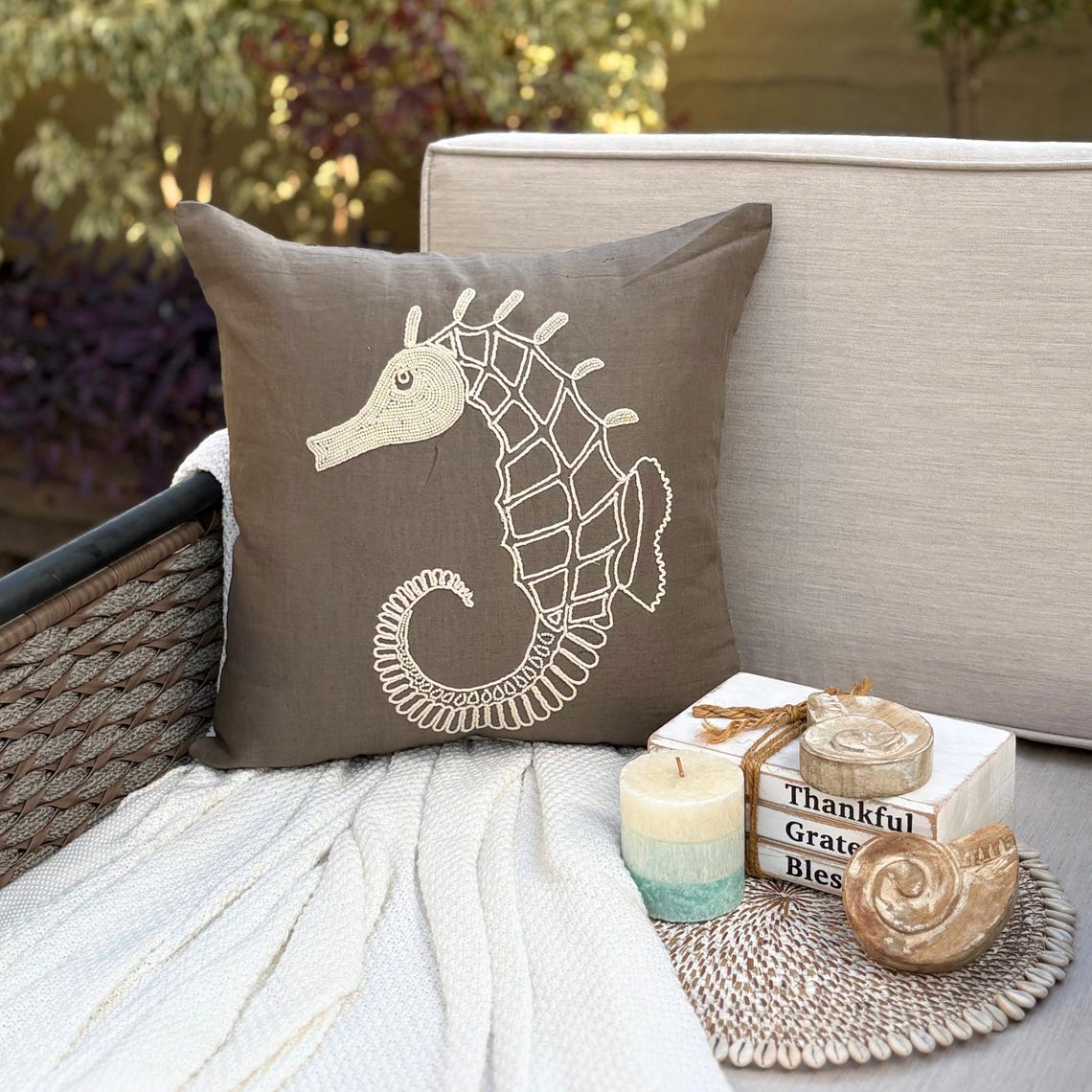 Coral Cluster throw pillow cover, product view 12