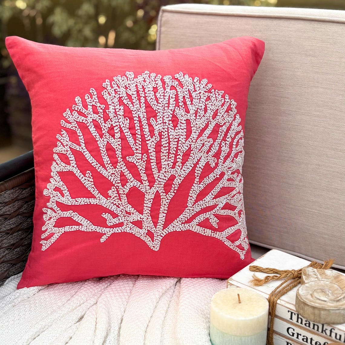 Botanical Forest throw pillow cover, product view 10