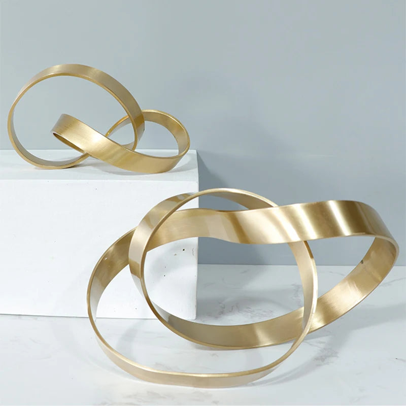 Metal Knot Minimalist Iron Art Table Sculpture product detail view 2