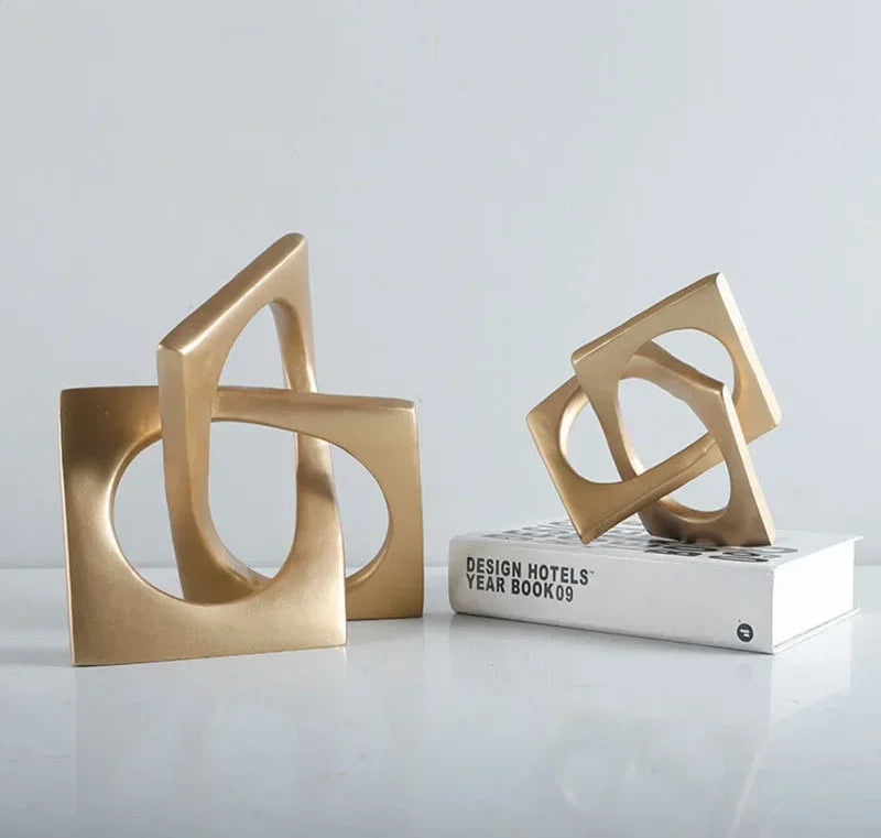 Geometric Infinity Square Resin Table product view