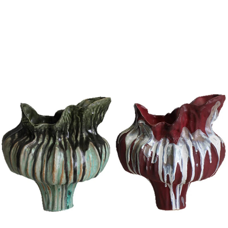 Irregular Drip Porcelain Ceramic Vase product detail view 3