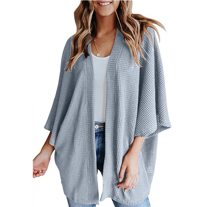 Three Quarter Sleeve Billowy Cardigan