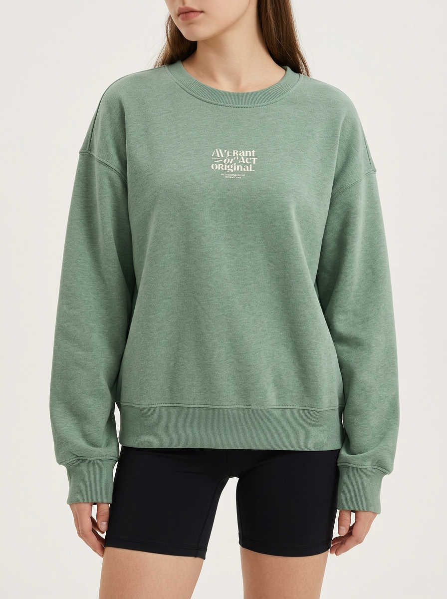 Women's Understated Printed Minimalist Sweatshirt