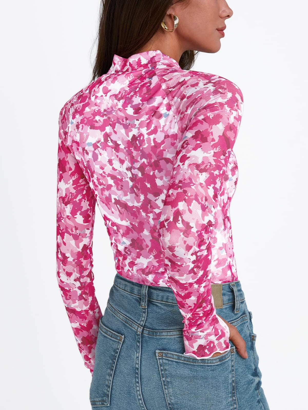 Mesh Cozy Long Sleeve Top