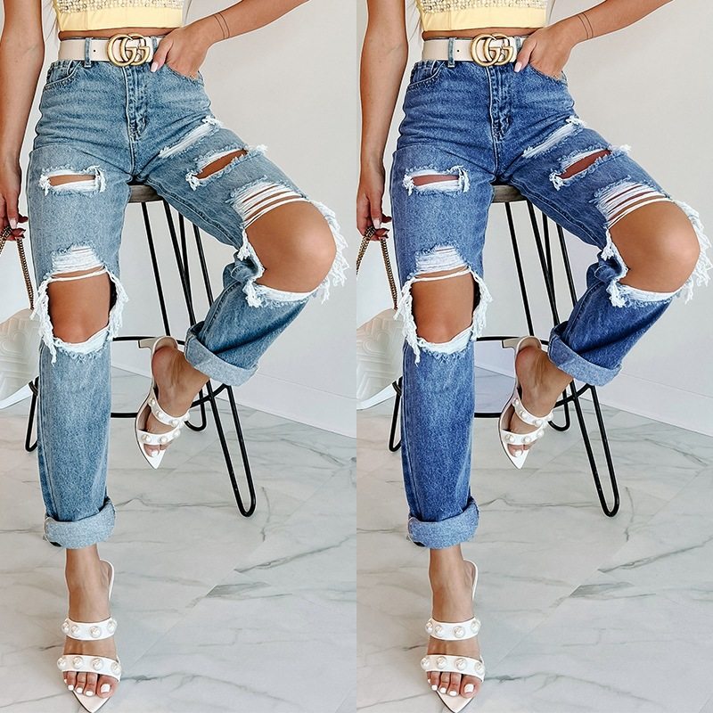 Women's Soft Drape High Waist Straight Leg Jeans