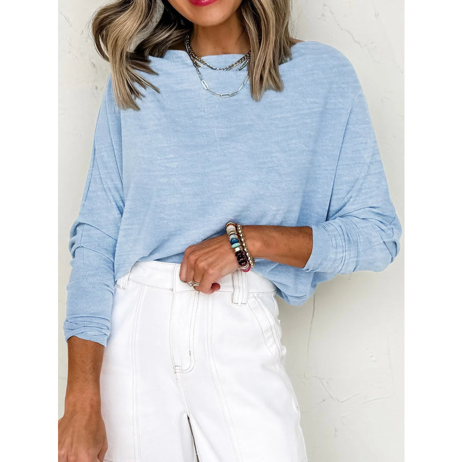 Lightweight Batwing Long Sleeve Top
