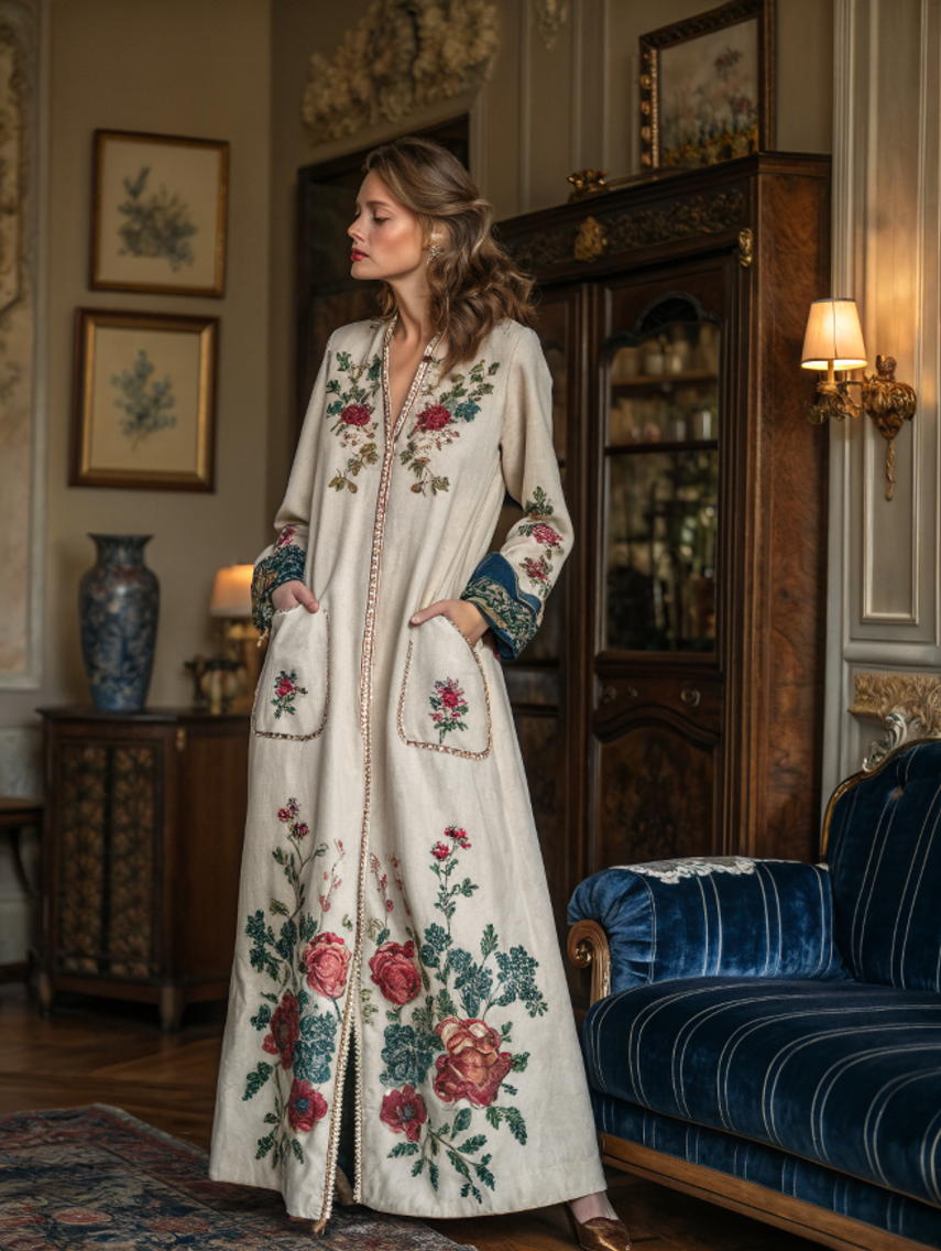 Autumn and winter elegant velvet robe