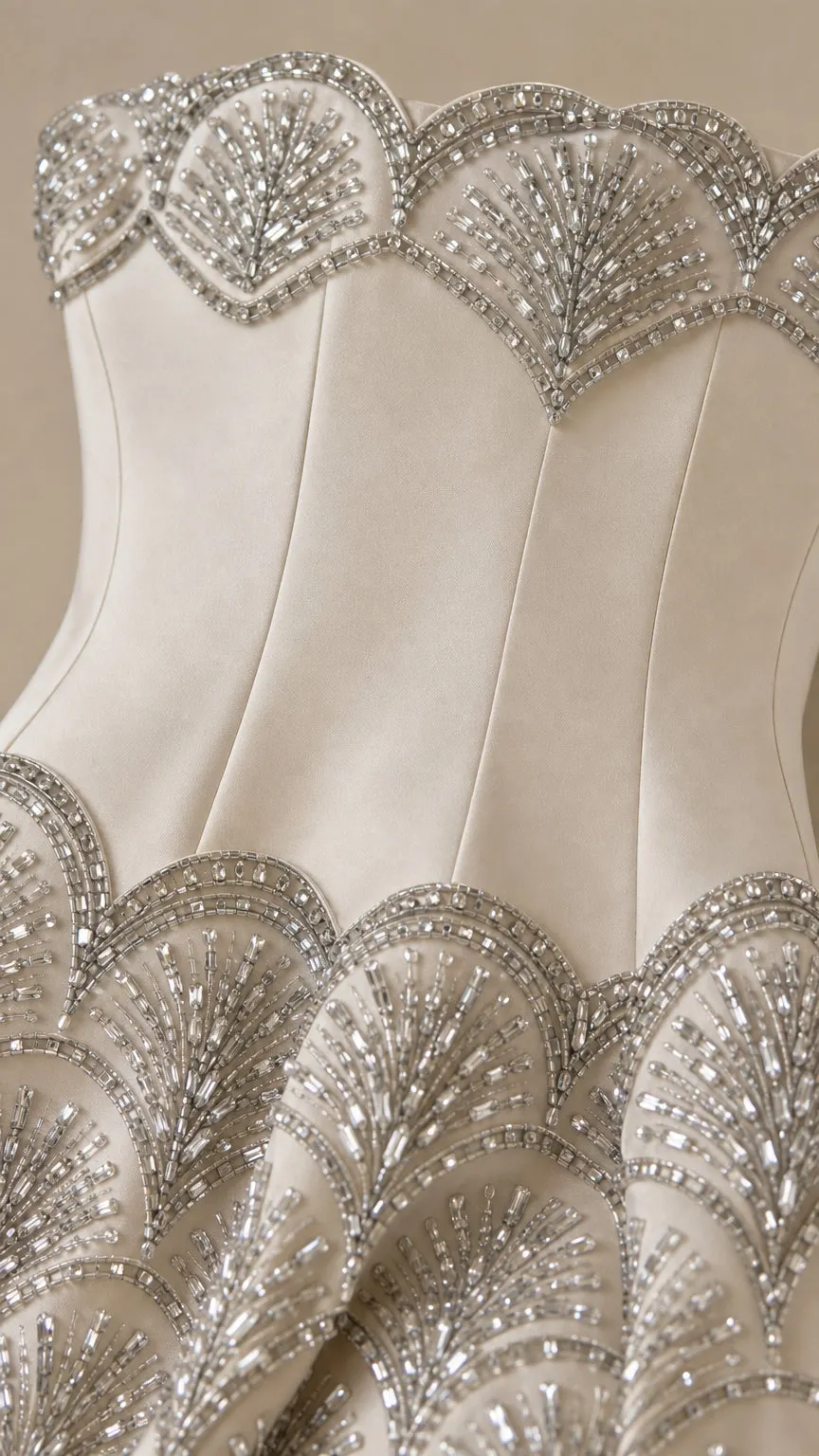 Stunning Embellished Strapless Evening Gown