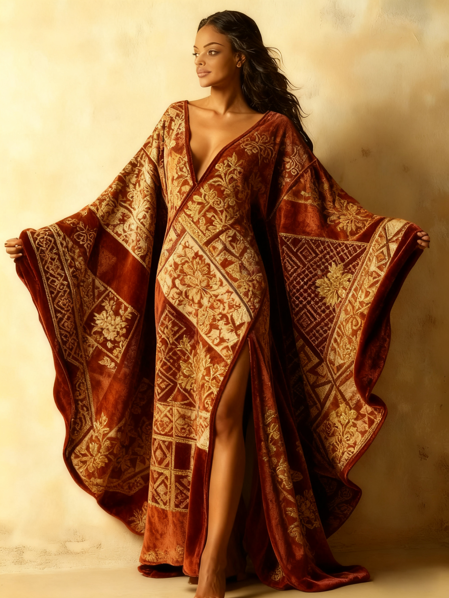 Women's Grace Velvet Kaftan Dress
