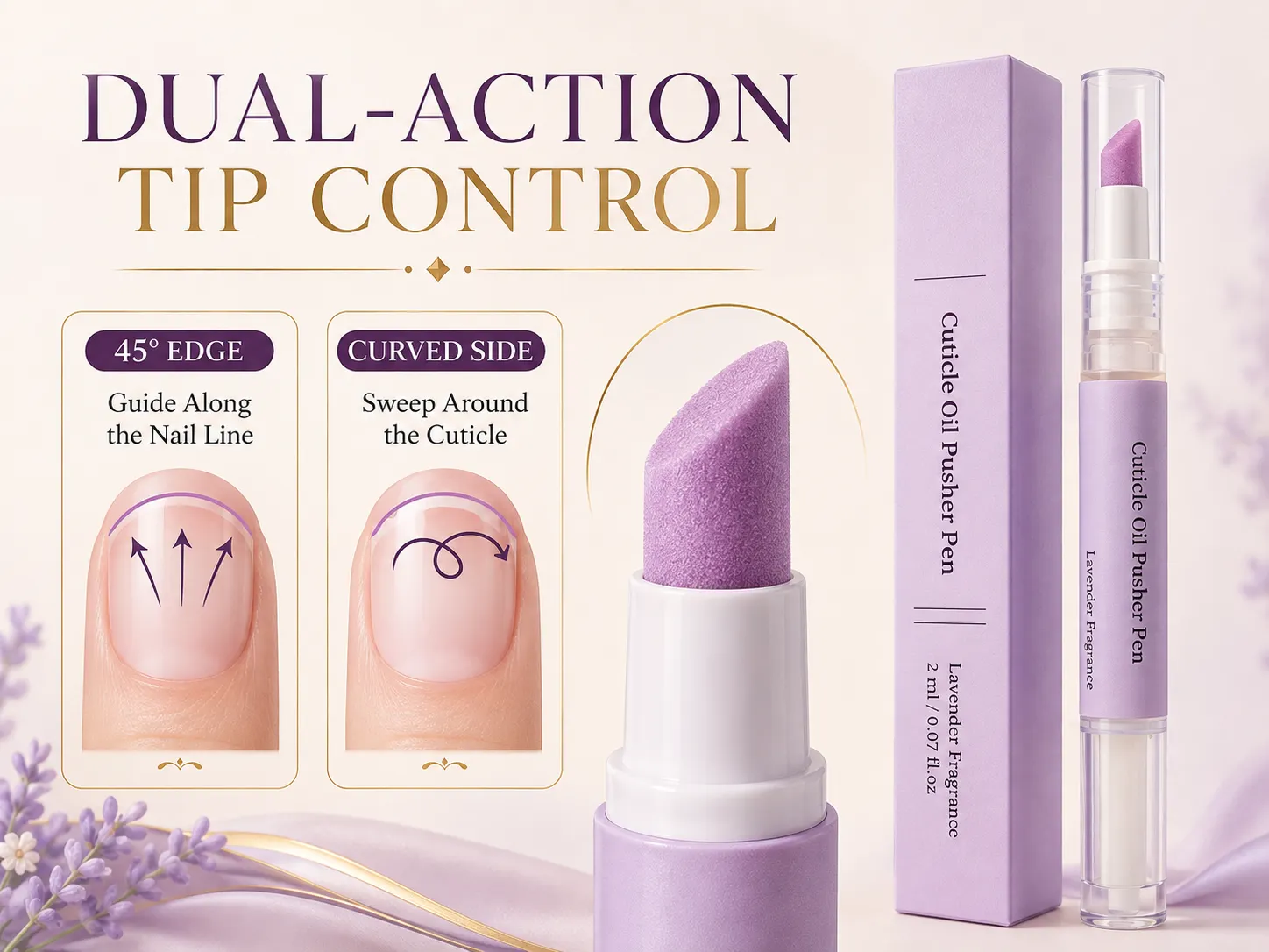 Two ways to use the cuticle pusher tip