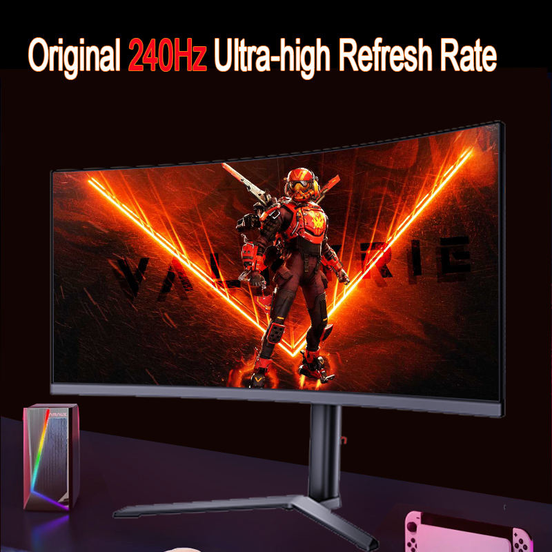 4K 240HZ Curved Monitor Screen for Gaming with 27 32 34 Inch