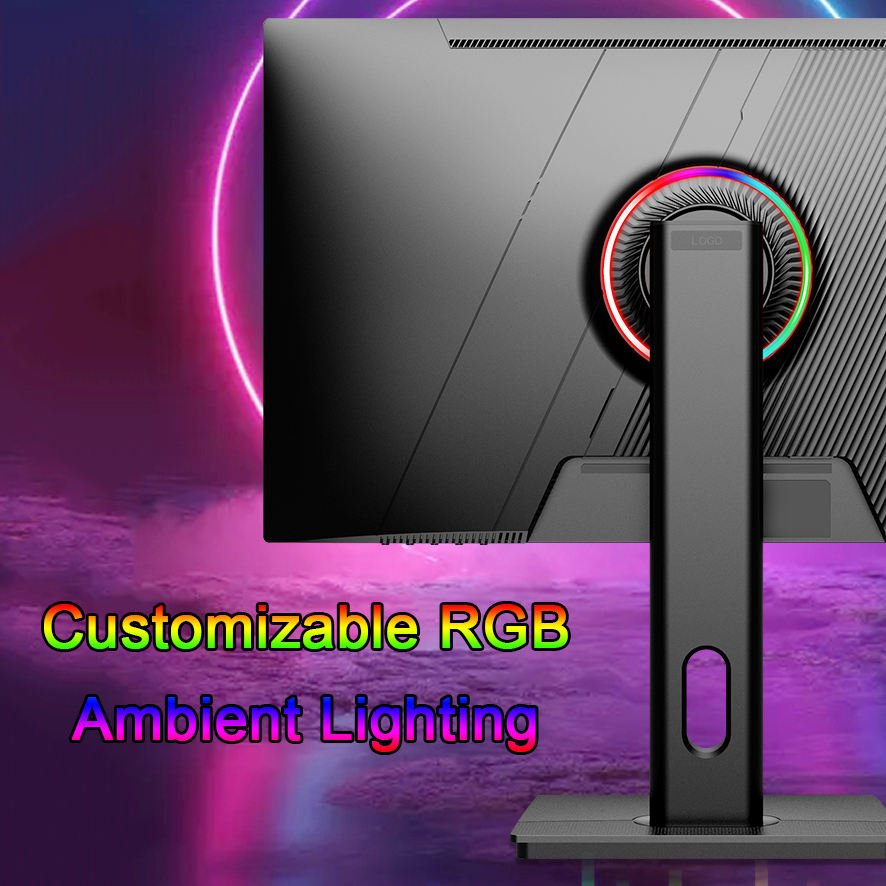 27 Inch Gaming Monitor, 4K QHD Display, High Refresh Rate, Fast Response Time, Borderless Screen, HDMI & DisplayPort Connectivity for Gaming and Office Use