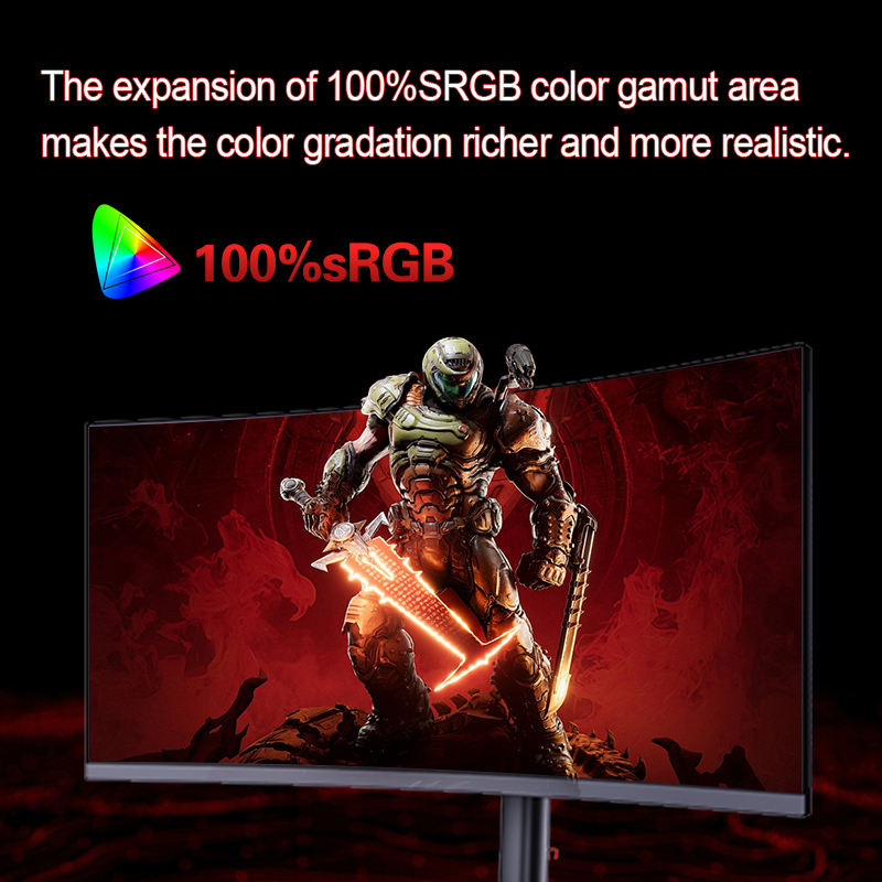 4K 240HZ Curved Monitor Screen for Gaming with 27 32 34 Inch