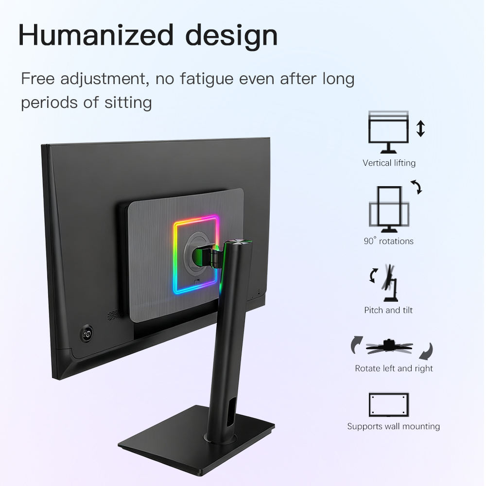 27-Inch 4K IPS Monitor 60Hz Refresh Rate 300cd/m Brightness 1ms Response Time Ultra-Narrow 3-Side Bezel 100% SRGB