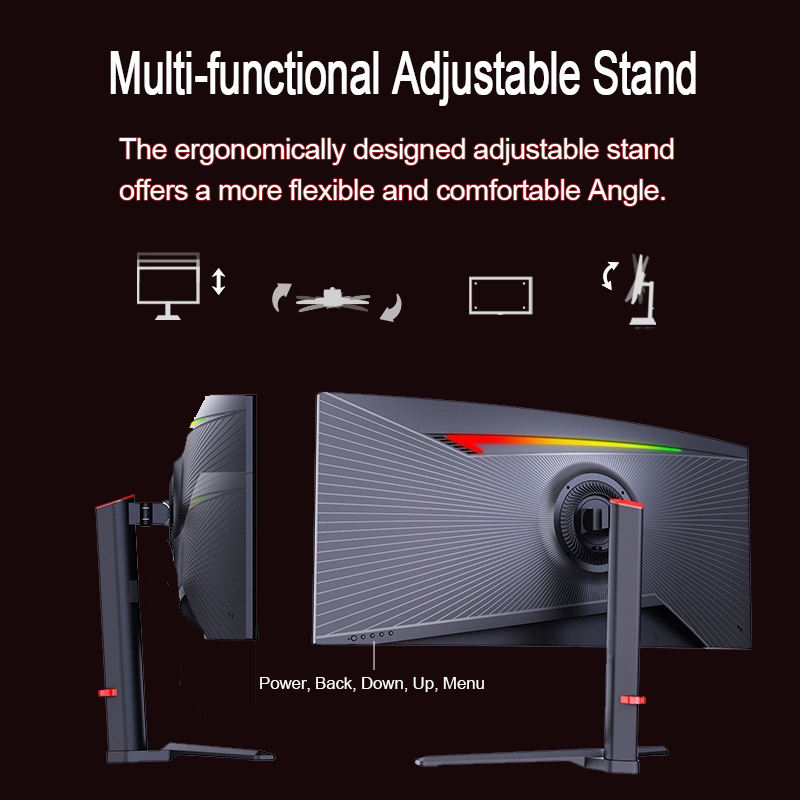 4K 240HZ Curved Monitor Screen for Gaming with 27 32 34 Inch