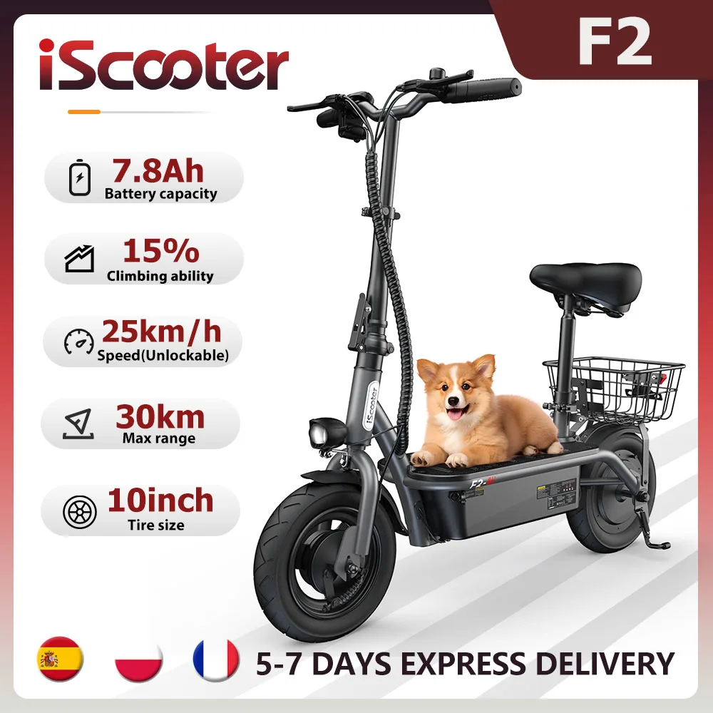 Patinete Eléctrico iScooter F2 Plegable 10 30 km