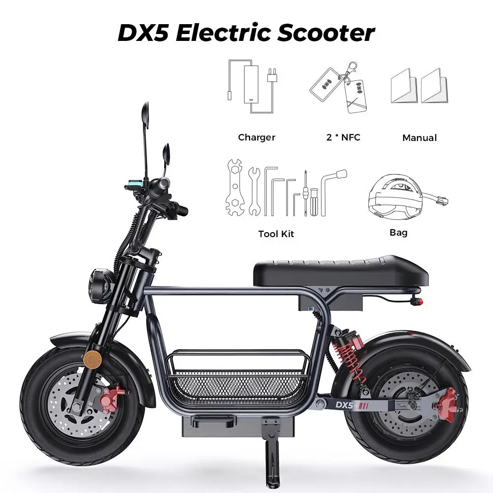 Patinete Eléctrico IScooter DX5 1500W, 15.6Ah, 60-70 km, NFC