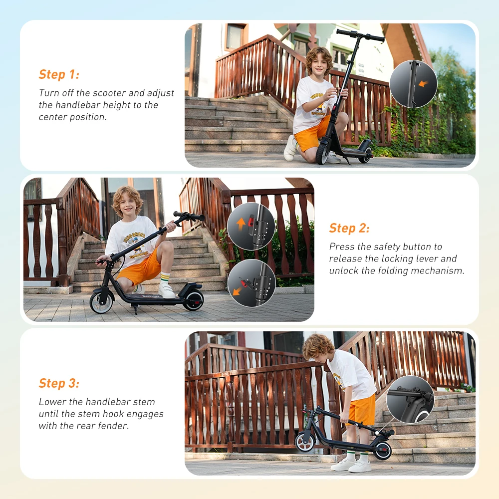 Patinete Eléctrico Infantil IScooter IK3Max 200W Plegable