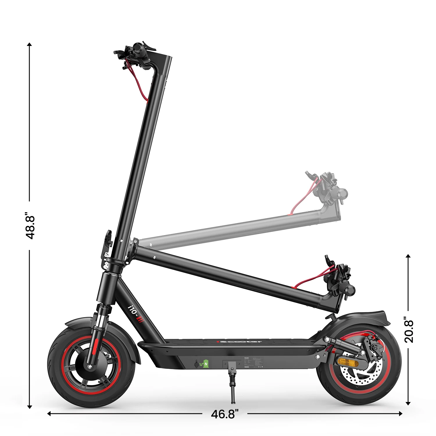 Patinete eléctrico iScooter i10: 650 W, 15 Ah y 40 km/h