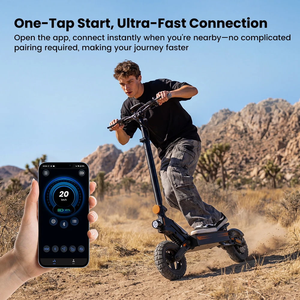 Patinete Eléctrico iScooter W-10: 1200W, 60 km y Pantalla LED
