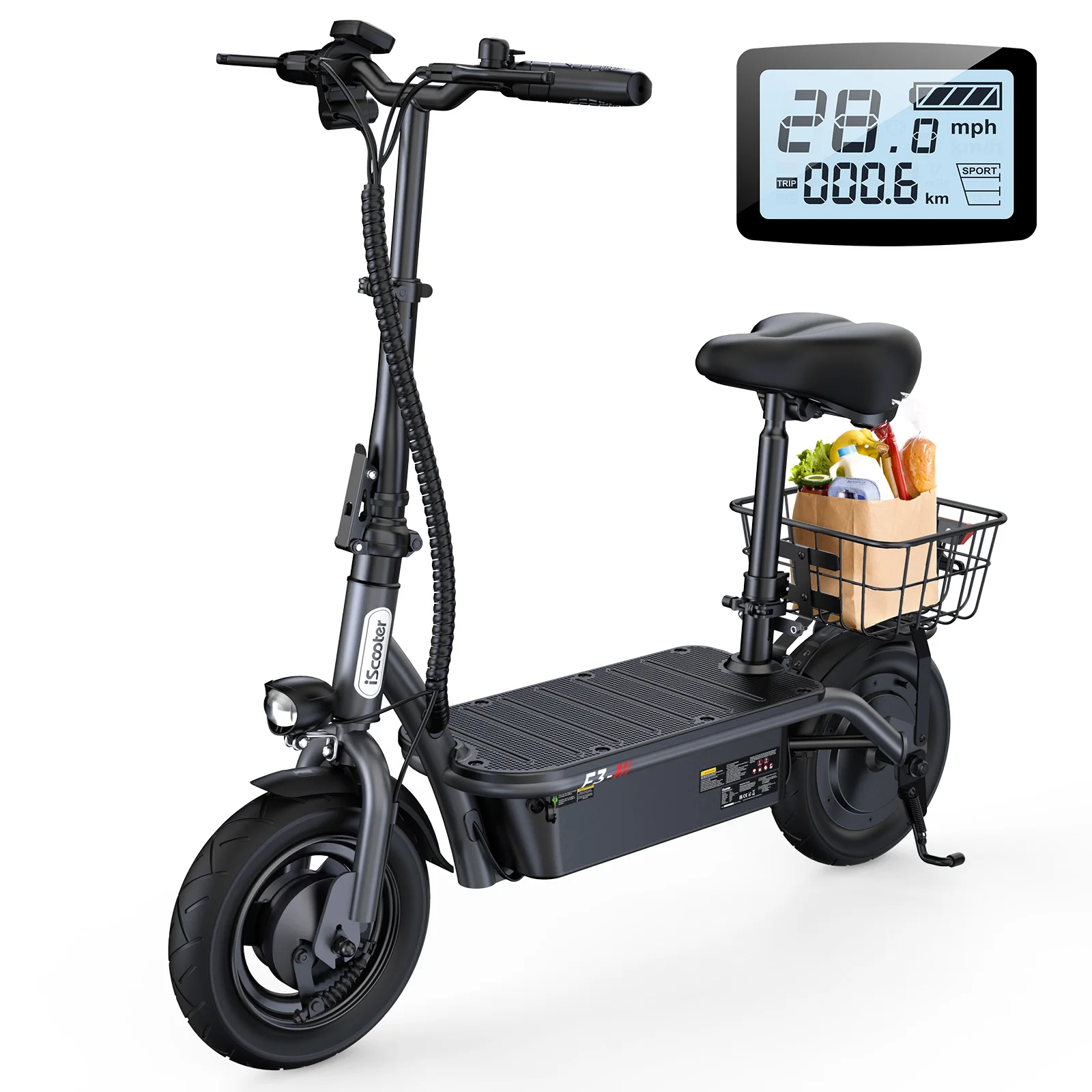 Patinete Eléctrico IScooter F3 1000W 48V 13AH 45km/h