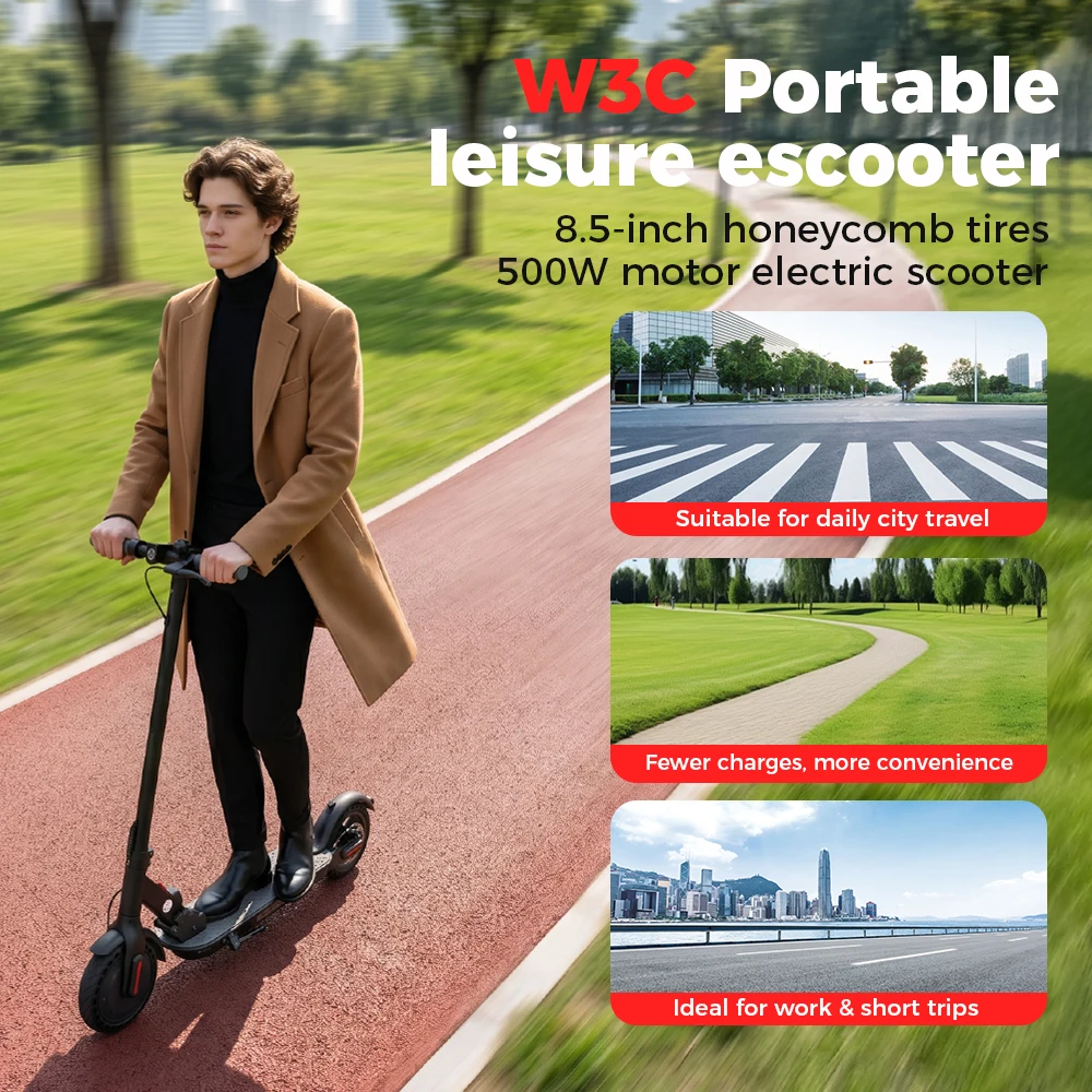Patinete Eléctrico iScooter W3C 8.5 36V 7.8Ah con App
