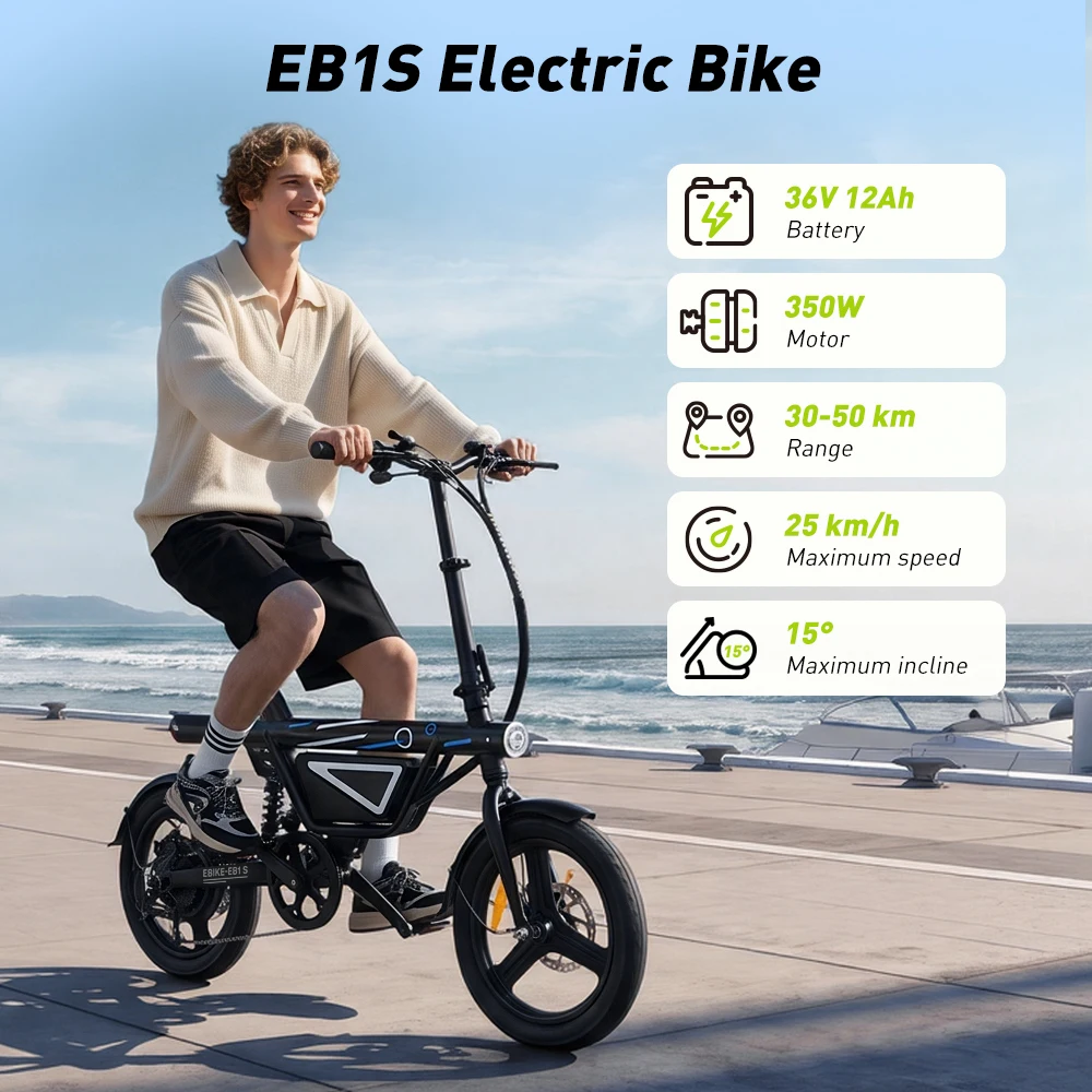 IScooter EB1S: Bicicleta Eléctrica 250W con App y 35 km/h