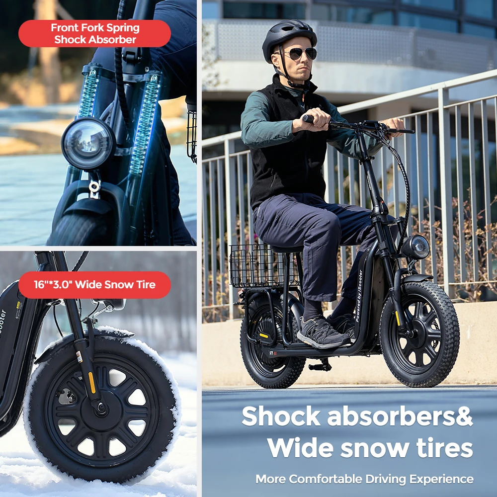 Patinete Eléctrico iScooter F7 48V 1000W 45km/h 72km