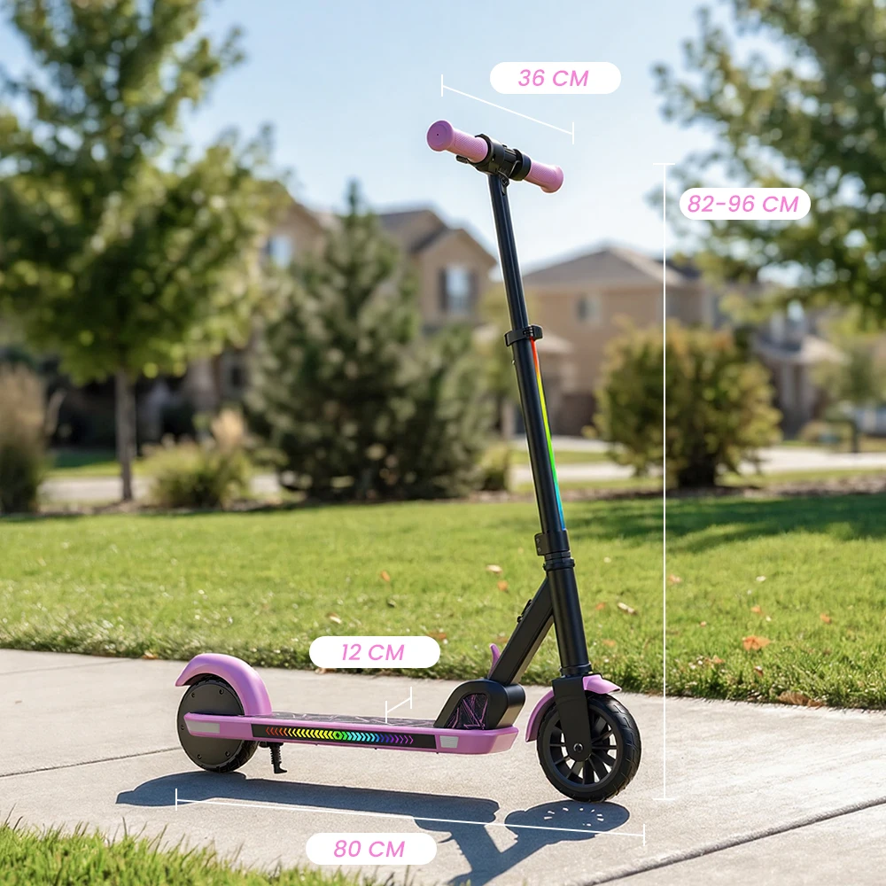 Patinete eléctrico IScooter K4 para niños: 150W, 16 km/h, plegable