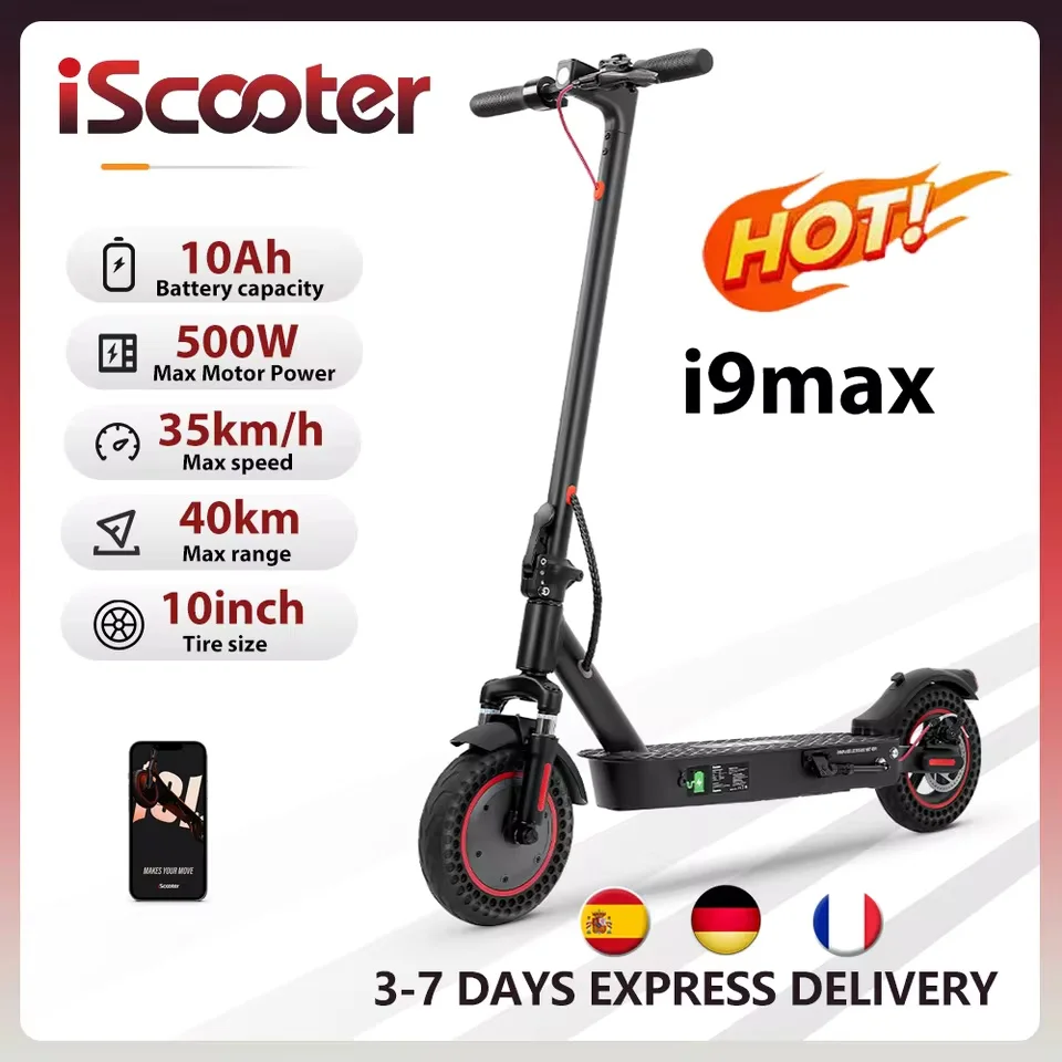 IScooter i9MAX: patinete eléctrico 500W plegable y con APP