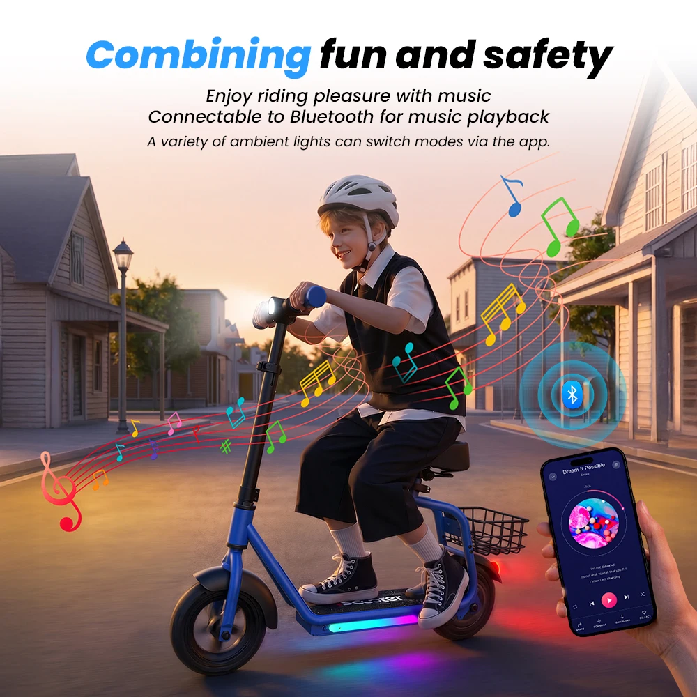 Patinete Eléctrico Infantil IScooter IK7 250W con Asiento y App