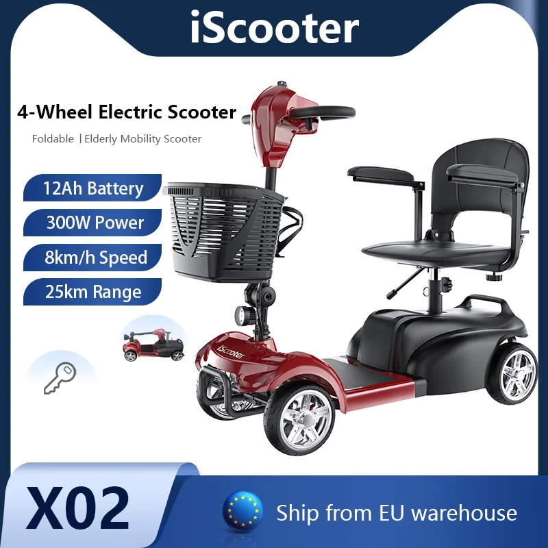 Patinete eléctrico 4 ruedas IScooter X02-1 300W 12Ah