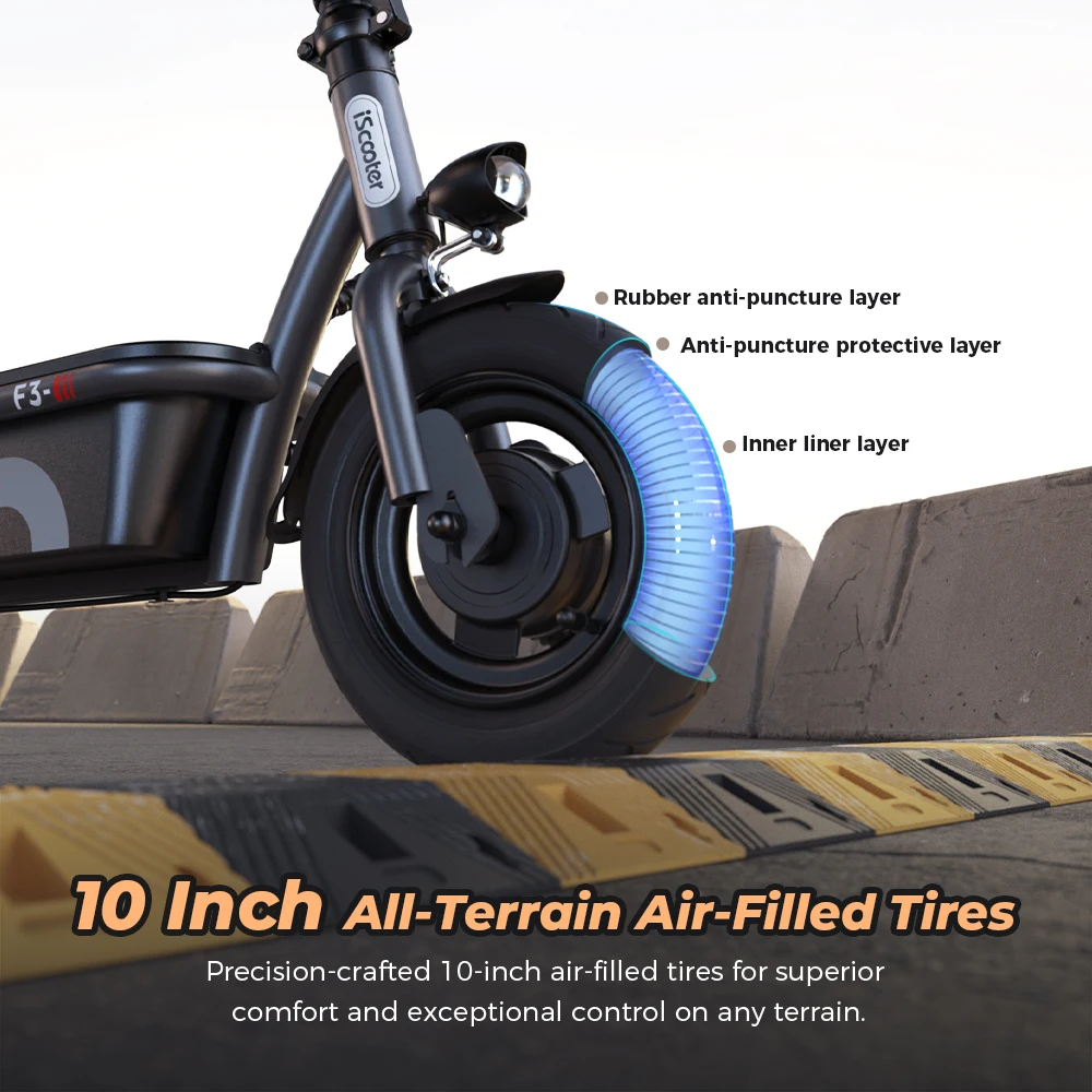 Patinete Eléctrico IScooter F3 con Asiento y Cesta