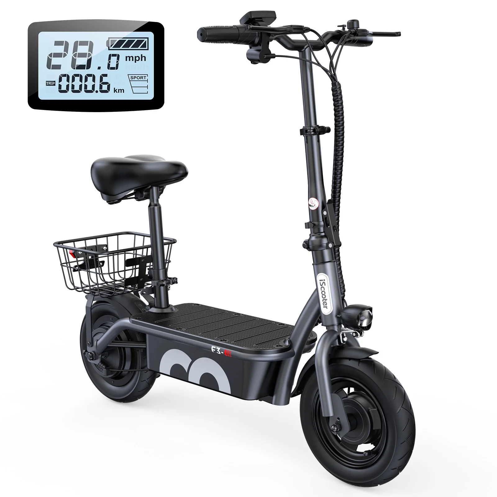 Patinete Eléctrico IScooter F3 1000W 48V 13AH 45km/h