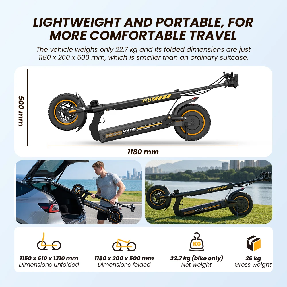 Patinete Eléctrico IScooter W9Air: 40 km, 10 Ah y App