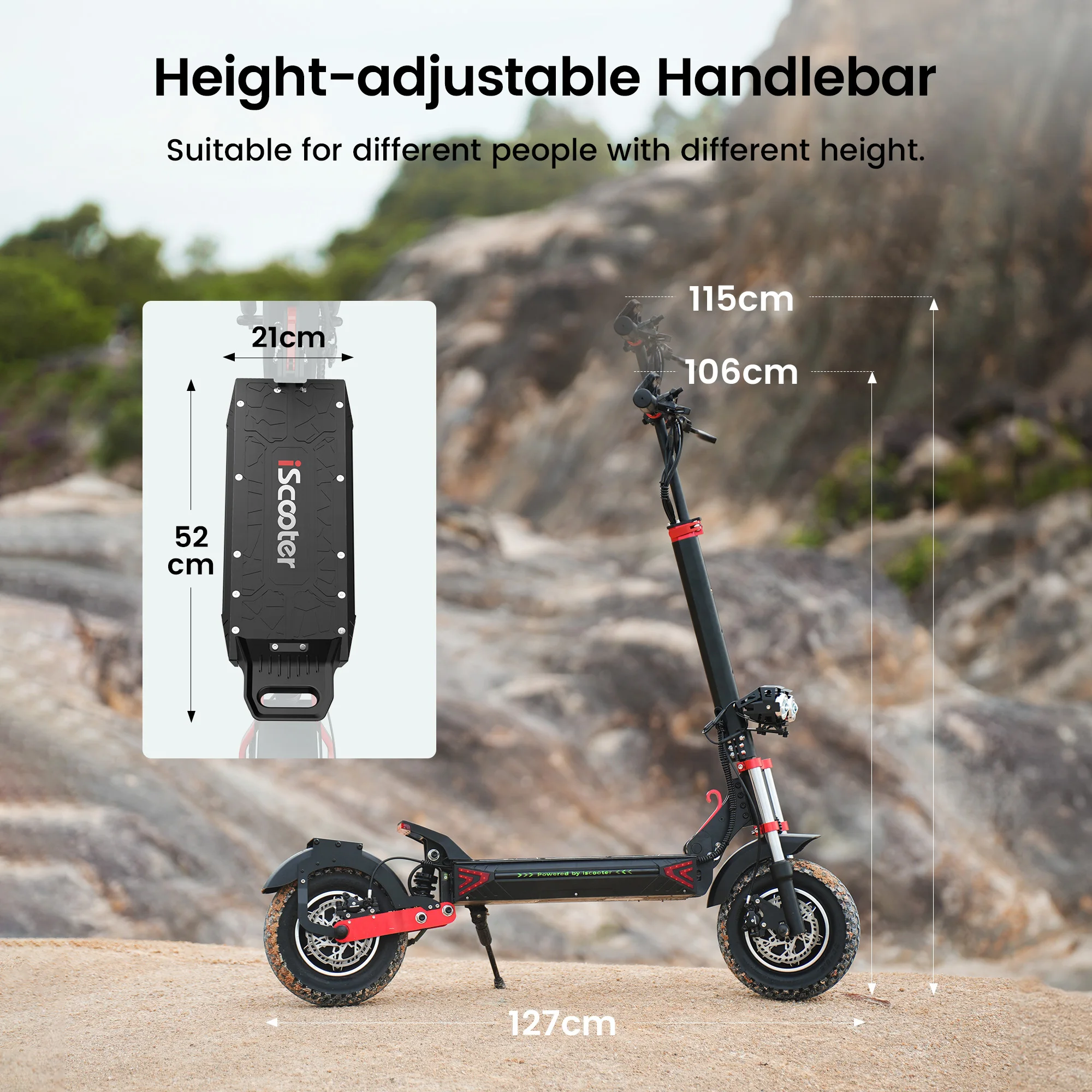 Patinete Eléctrico iScooter iX8 12 Doble Motor 48V 20Ah 70km
