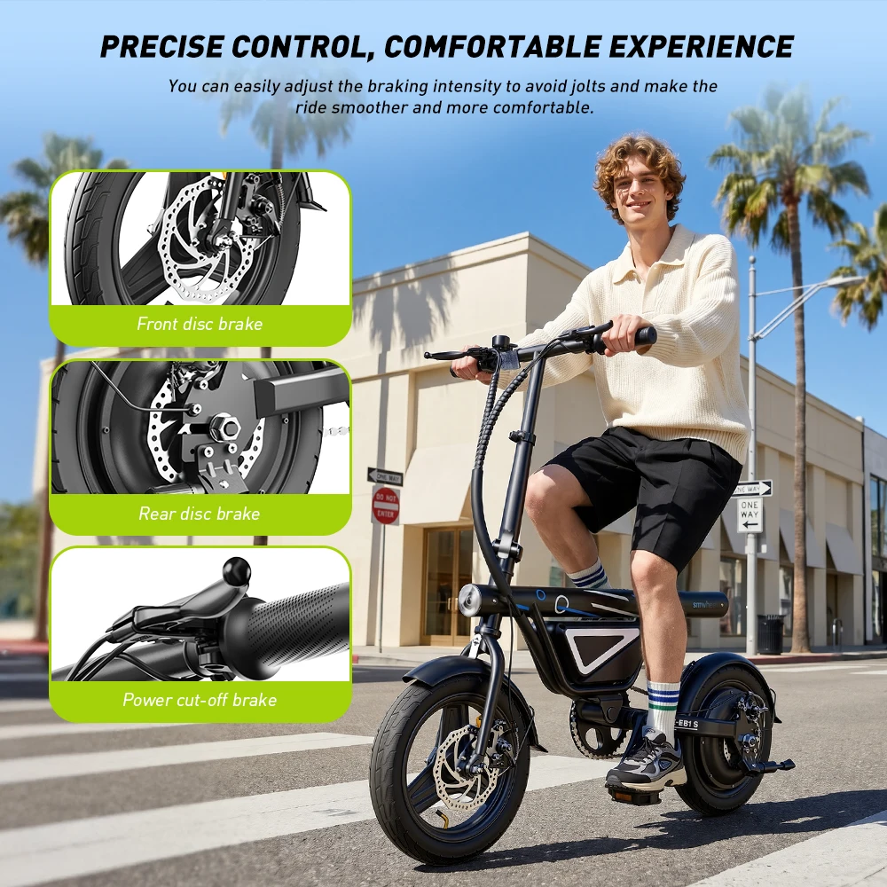 Bicicleta Eléctrica IScooter EB1S 250W Plegable 14