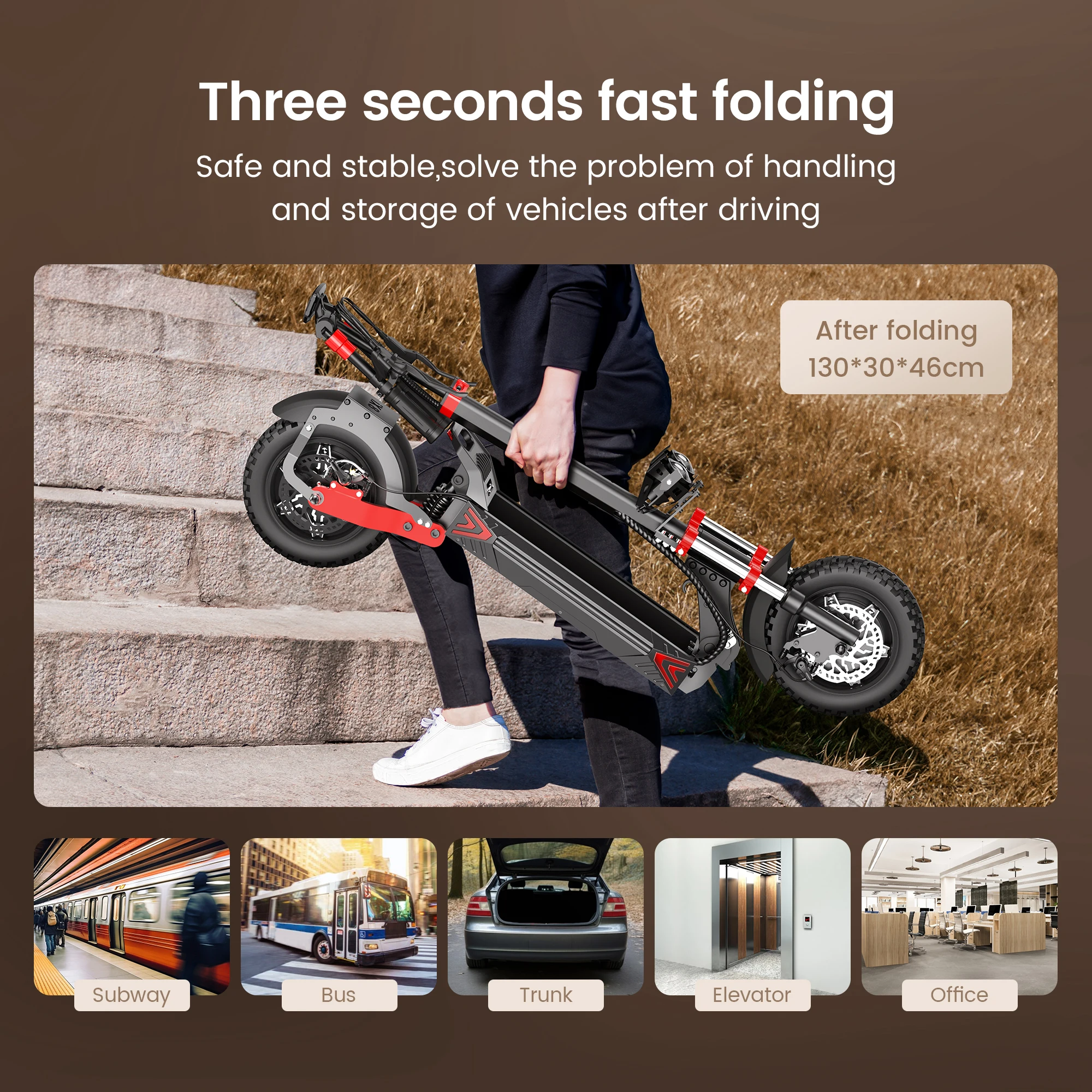 Patinete Eléctrico iScooter iX8 12 Doble Motor 48V 20Ah 70km