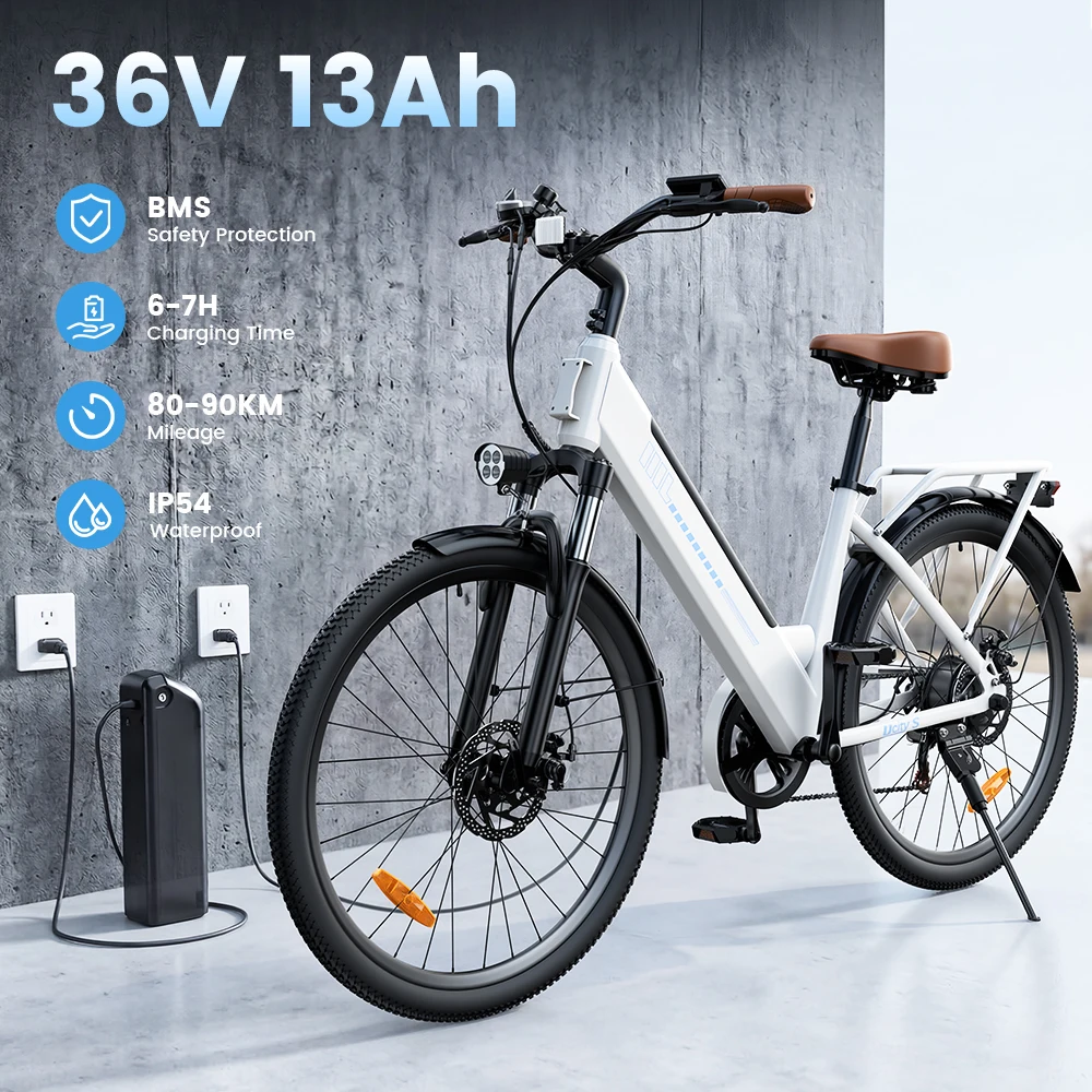 Bicicleta eléctrica IScooter Ucitys 250W | 36V 13Ah y 35 km/h